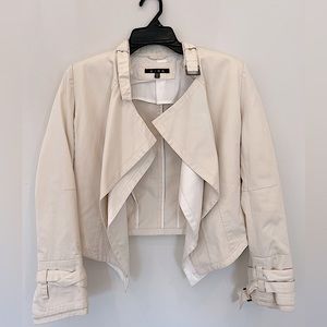 Cino White Crop Jacket Size Small